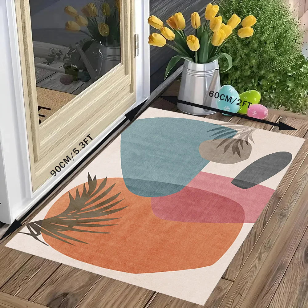 VIKAMA Striped Polyester Carpet for Bedroom and Living Room