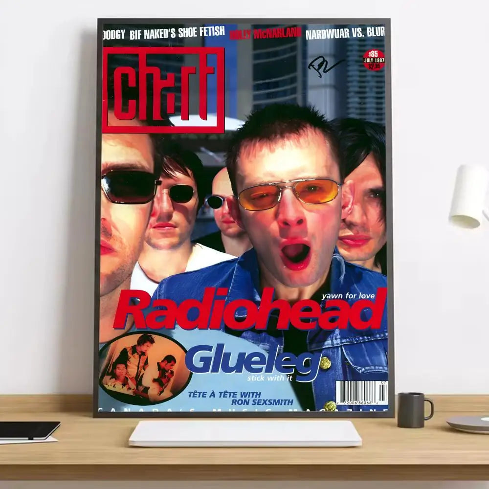 R-Radiohead Band Rainbow Canvas Poster for Home Decoration