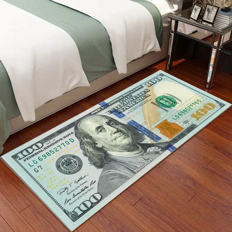 VIKAMA Non-Slip Polyester Bedroom Rug for Living Room