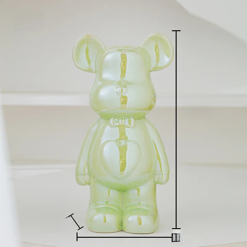 Ceramic Bear Brick Teddy Bear Sculpture Home Decor
