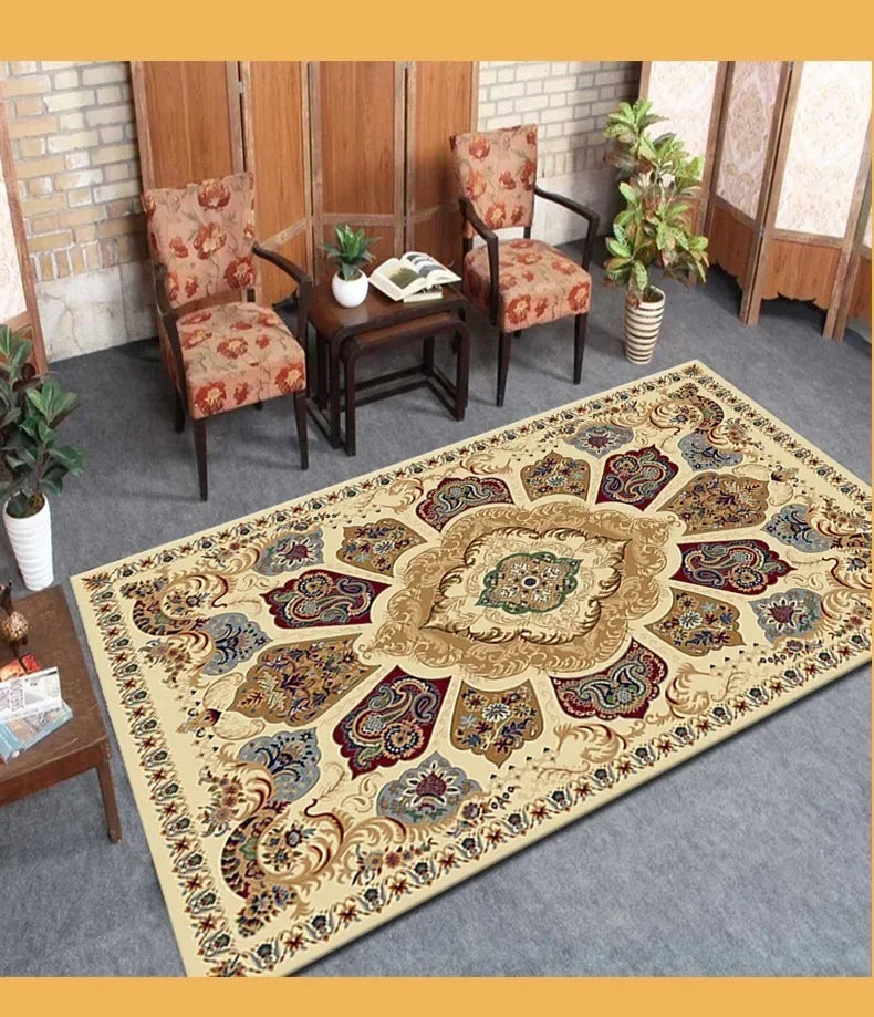 VIKAMA Bohemian Vintage Art Deco Rugs for Living Rooms