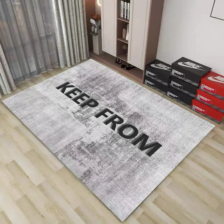 VIKAMA Striped Polyester Carpet for Bedroom and Living Room