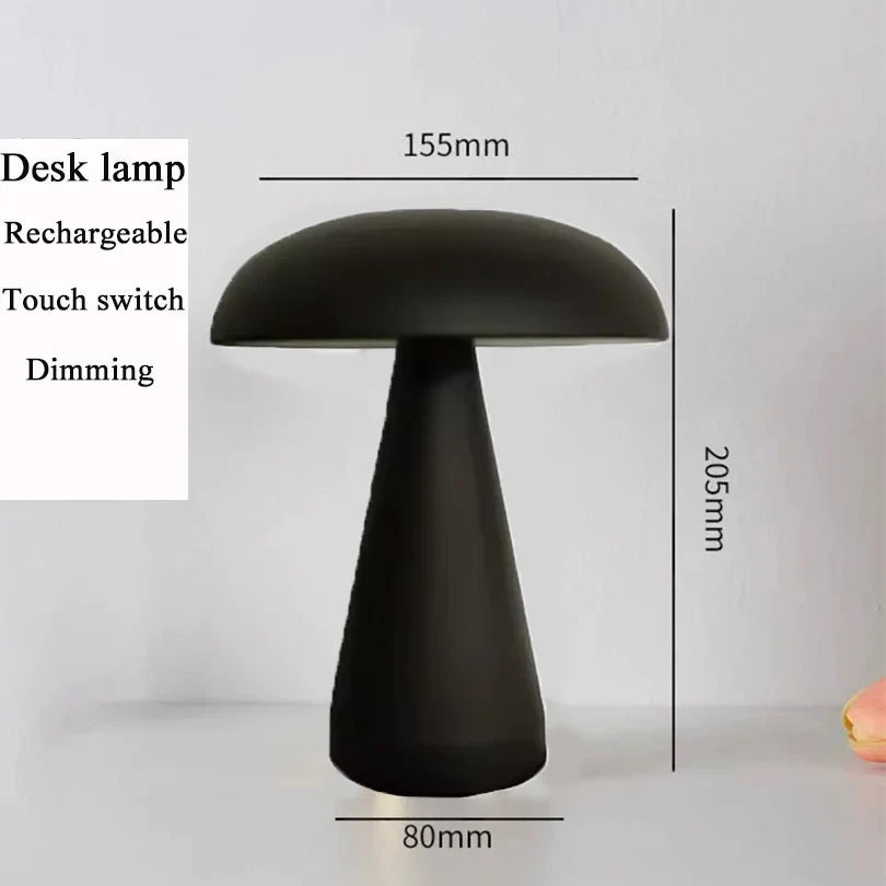 Mushroom LED Table Lamp Touch Sensor Rechargeable