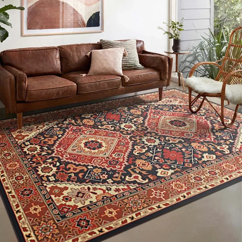 VIKAMA Bohemian Vintage Art Deco Rugs for Living Rooms