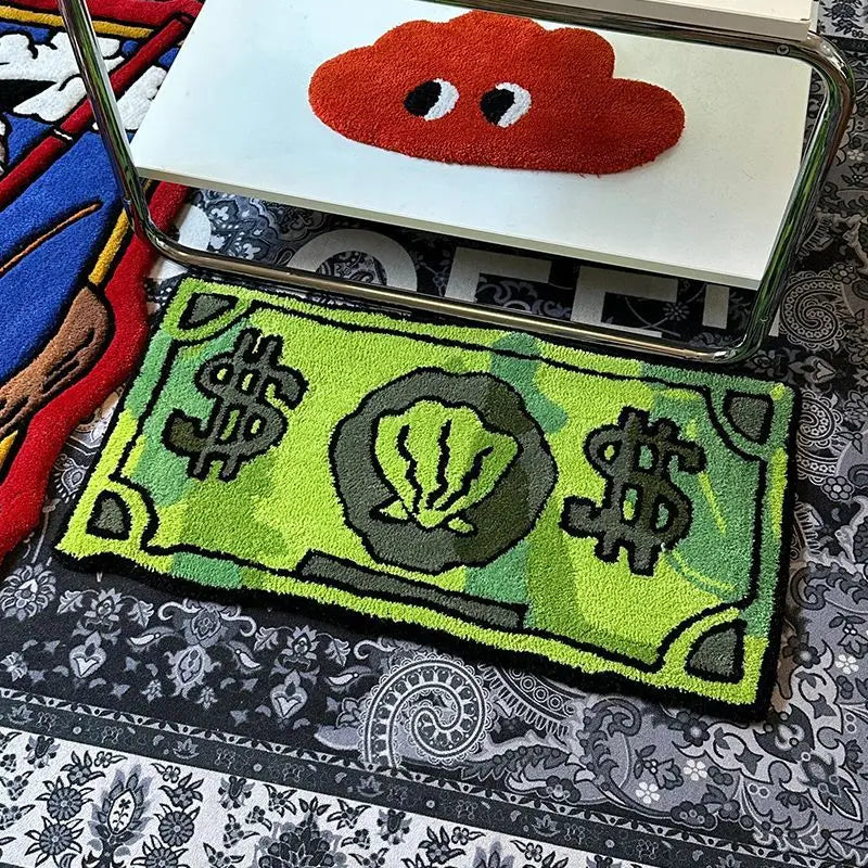 Coin Decorative Polyester Door Mat for Home Use