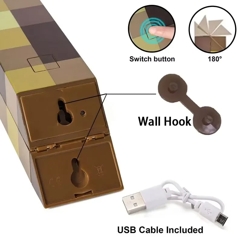 11.5 Inch LED Torch Night Light USB Rechargeable Table Lamp