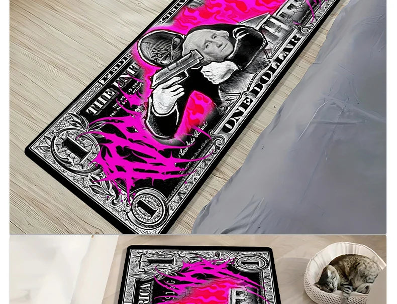 Non-slip US Dollar Bedroom Carpet Wear-resistant Mat