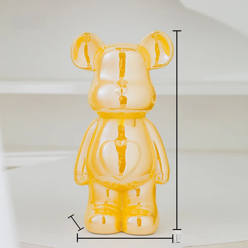 Ceramic Bear Brick Teddy Bear Sculpture Home Decor