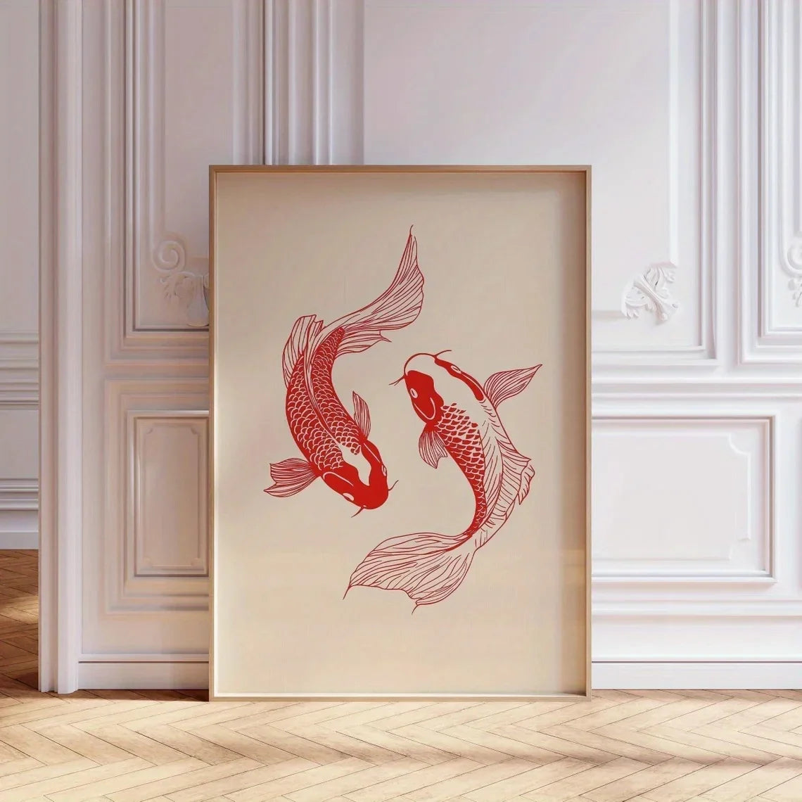 Japanese Koi Fish Canvas Print Art for Home Decor