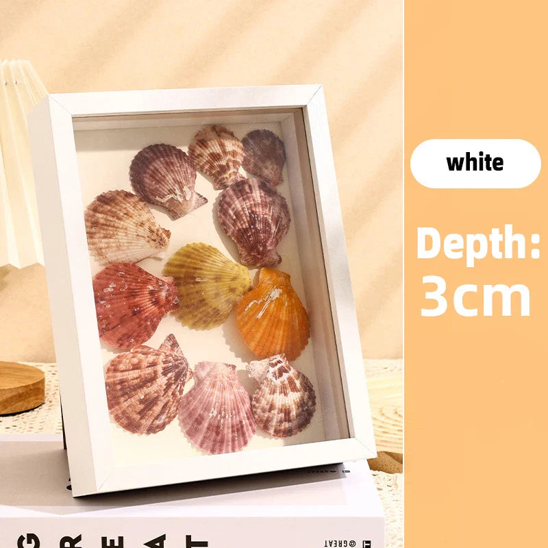 3D Hollow Wood Photo Frame for Dried Flowers Display
