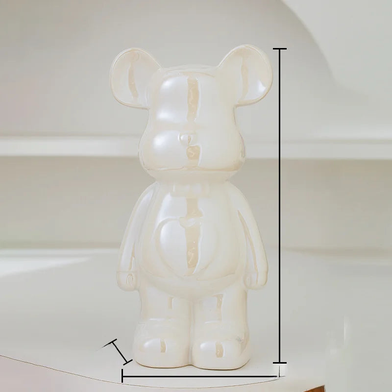 Ceramic Bear Brick Teddy Bear Sculpture Home Decor