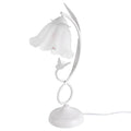 Flower Desk Lamp White Glass Lampshade for Bedside Use