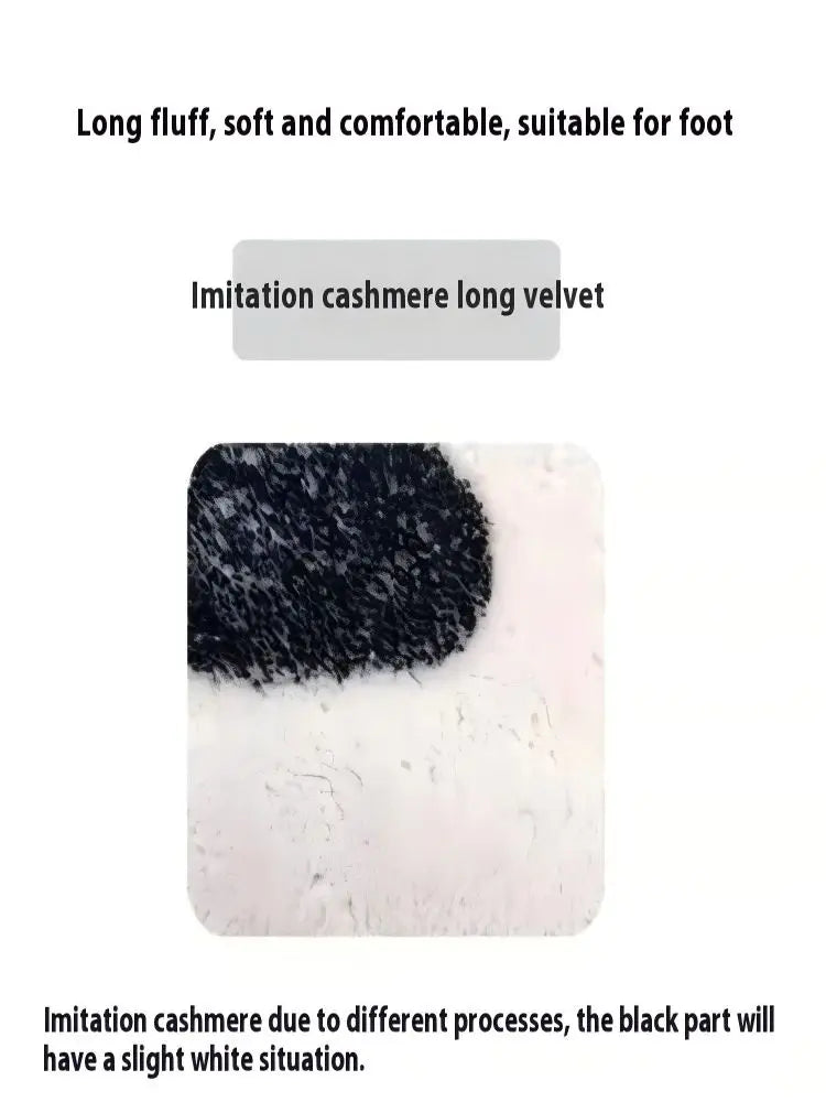 VIKAMA Faux Cashmere Bathroom Absorbent Floor Mat