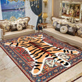 Pink Leopard Print Area Rug for Bedroom and Living Room