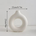 Nordic Circular Hollow Plastic Flower Vase for Home Decor
