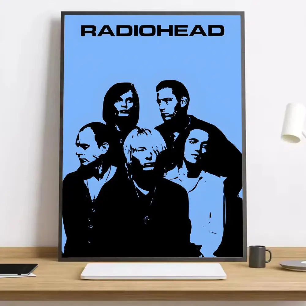R-Radiohead Band Rainbow Canvas Poster for Home Decoration