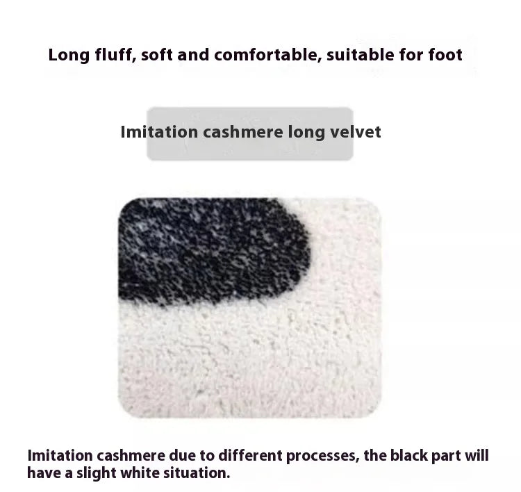 VIKAMA Faux Cashmere Bathroom Absorbent Floor Mat