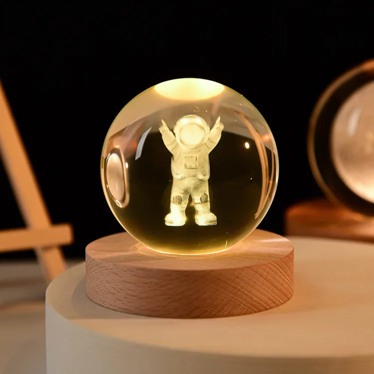 Crystal Ball Night Light Glass Sphere Birthday Gift