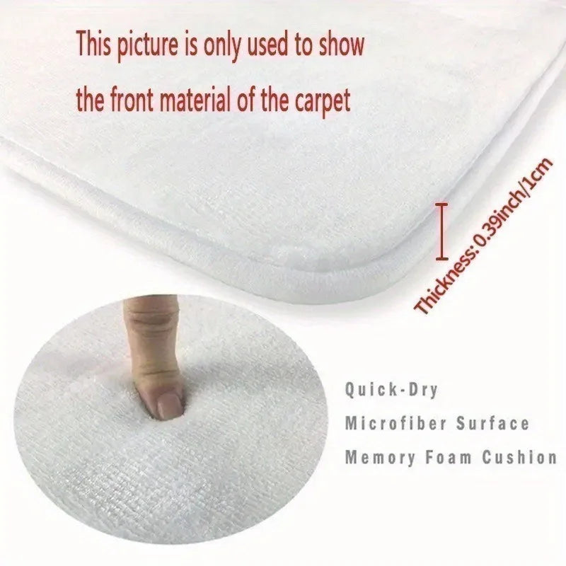 VIKAMA Machine Washable Polyester Carpet for Living Room