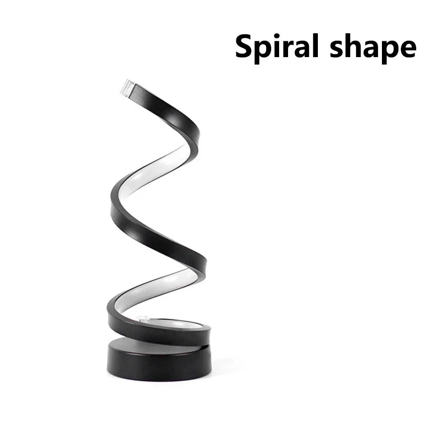 Modern Spiral Dimmable LED Table Lamp for Living Room