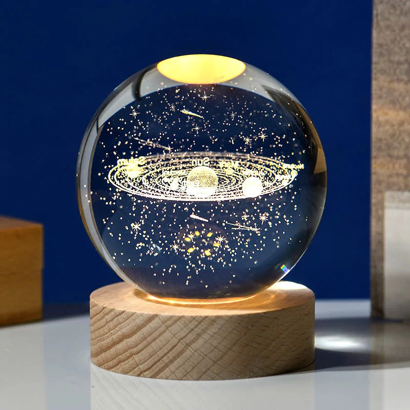 Crystal Ball Night Light Glass Sphere Birthday Gift
