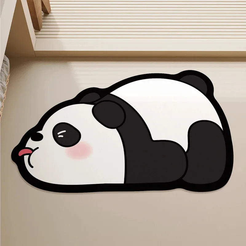 VIKAMA Non-Slip Panda Carpet for Bathroom and Living Room