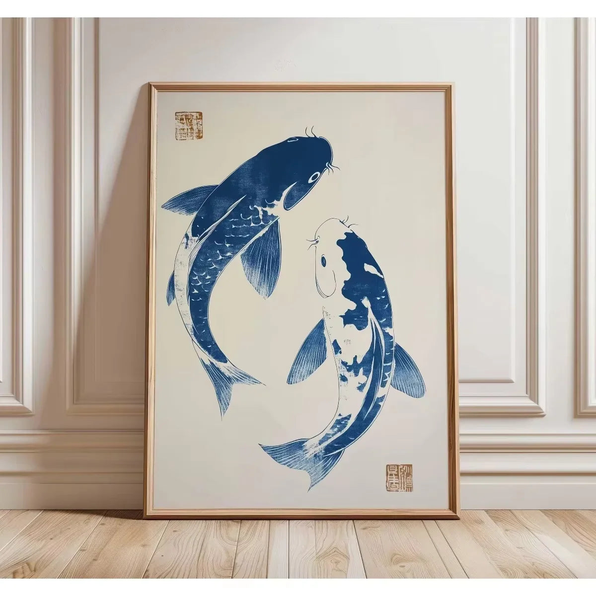 Japanese Koi Fish Canvas Print Art for Home Decor