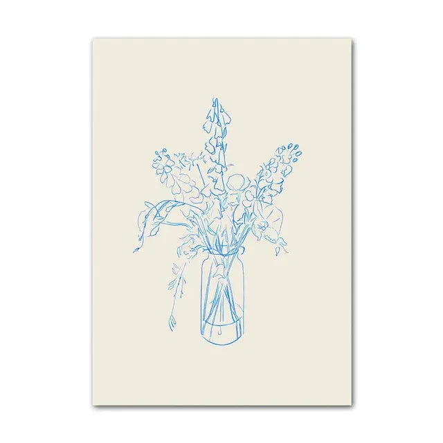 Lemon Vase Abstract Canvas Wall Art for Home Decor
