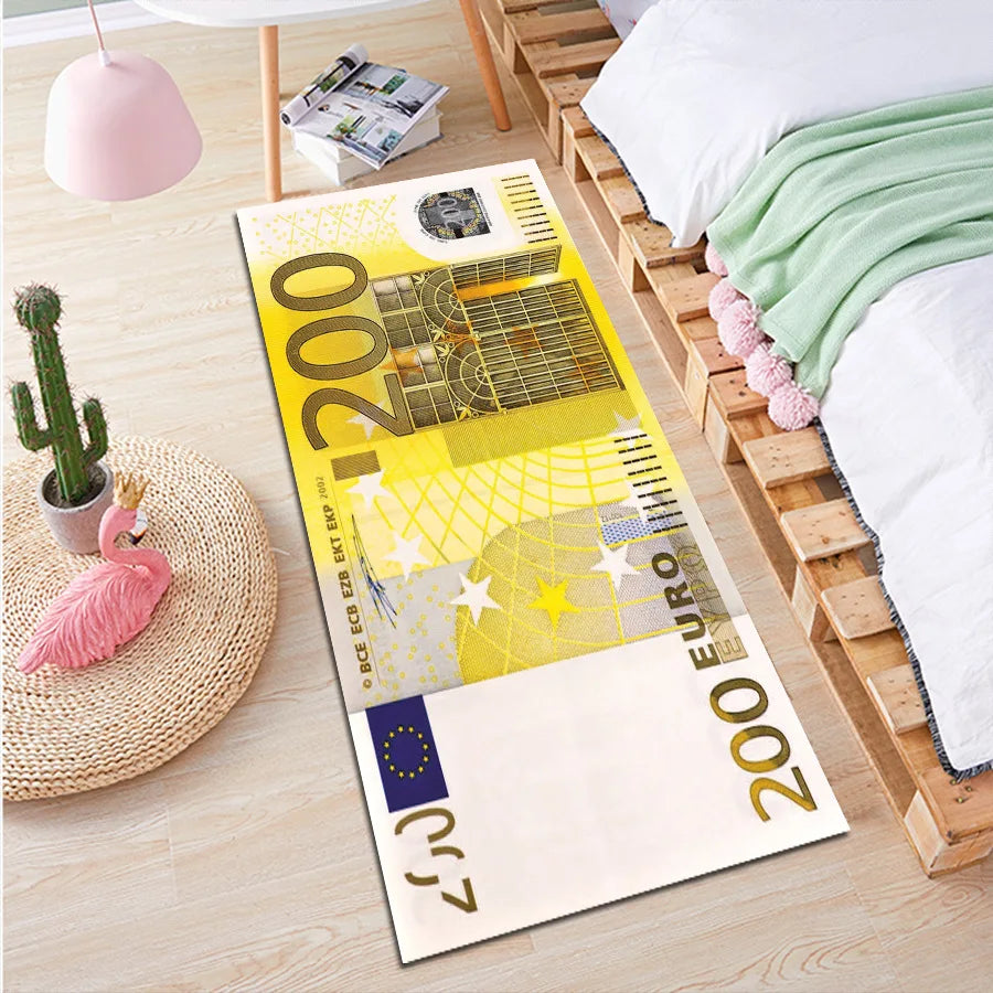VIKAMA Non-Slip Polyester Bedroom Rug for Living Room
