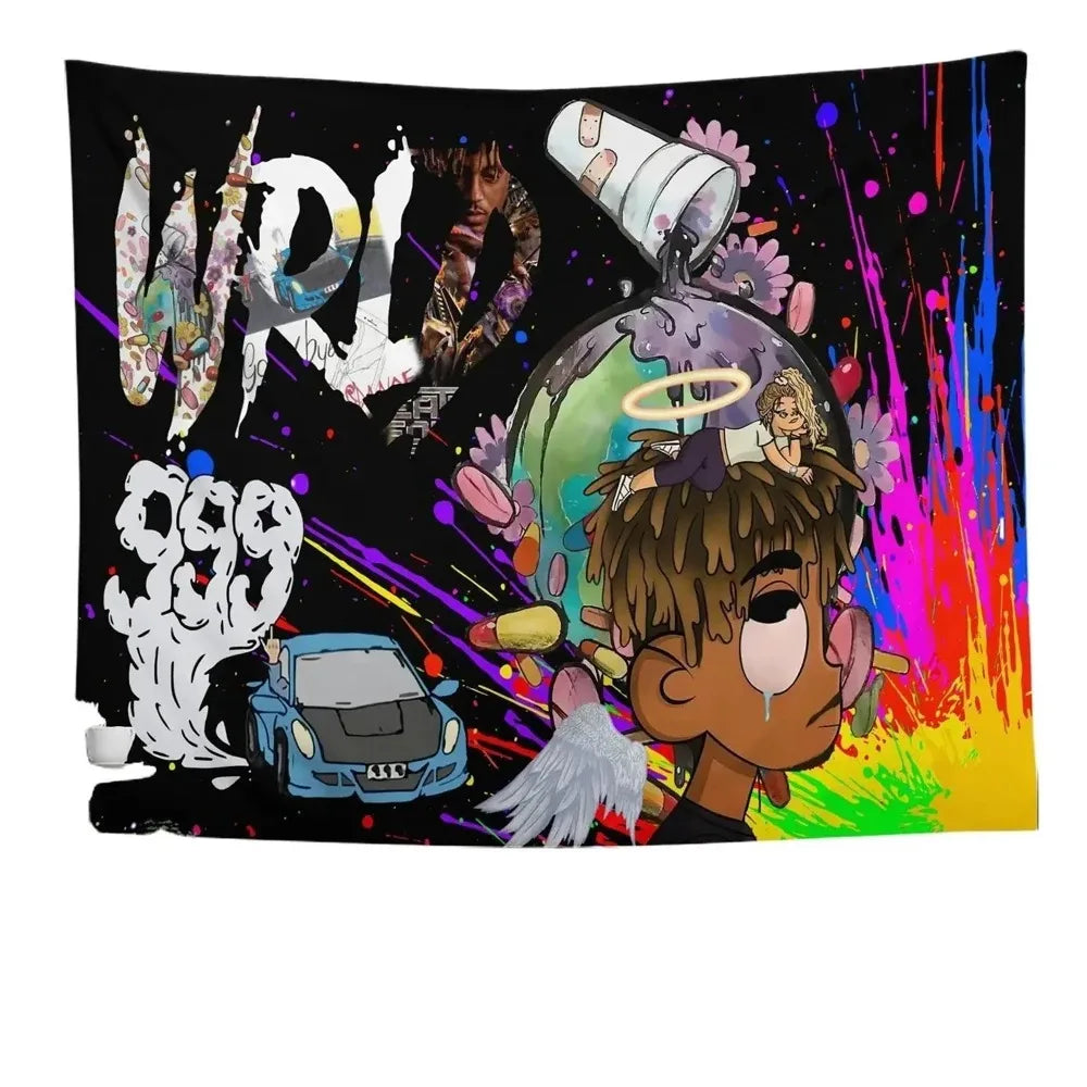 Juice Wrld Tapestry Wall Decor 100% Polyester Art