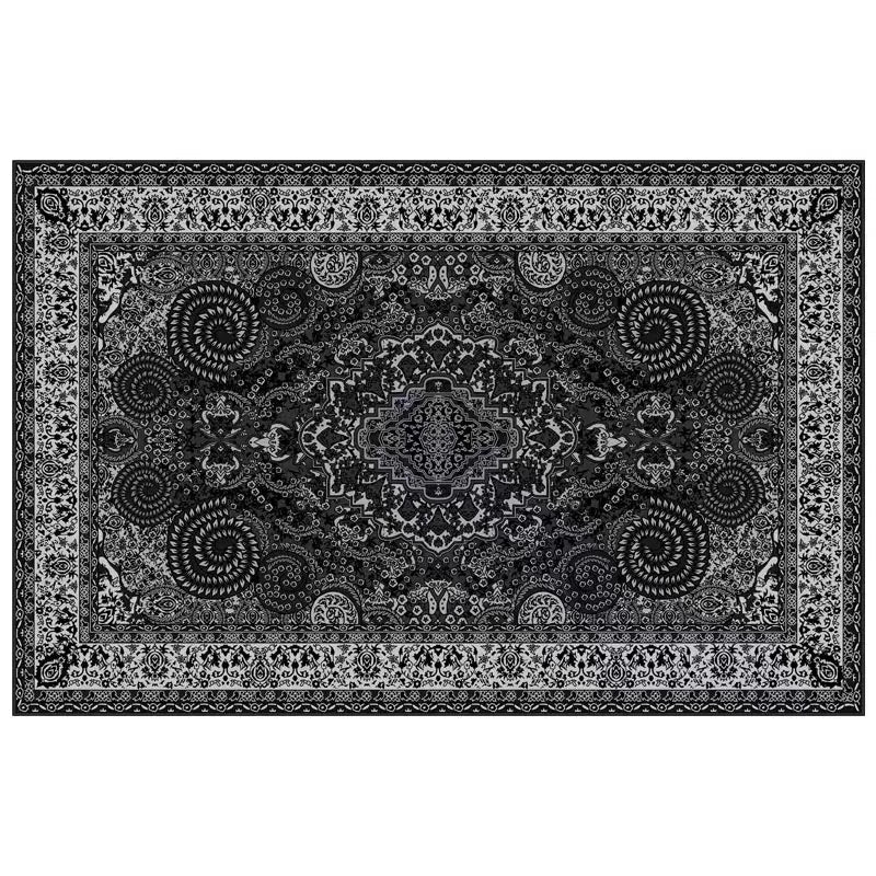 VIKAMA Striped Polyester Carpet for Bedroom and Living Room