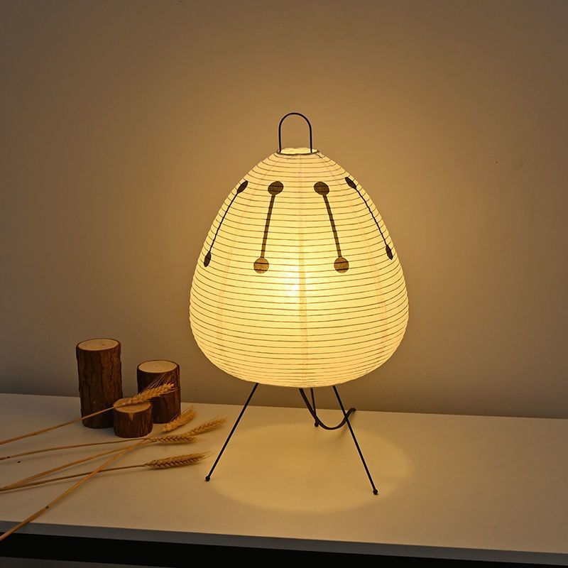 LED Table Lamp White Rice Paper Modern Design for Home