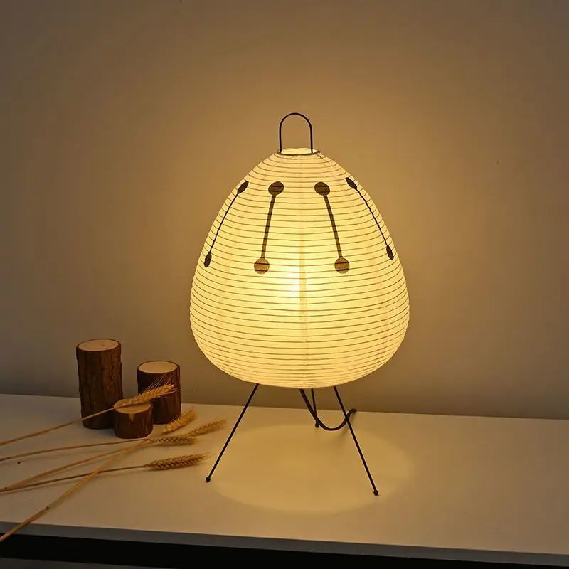 LED Table Lamp White Rice Paper Modern Design for Home