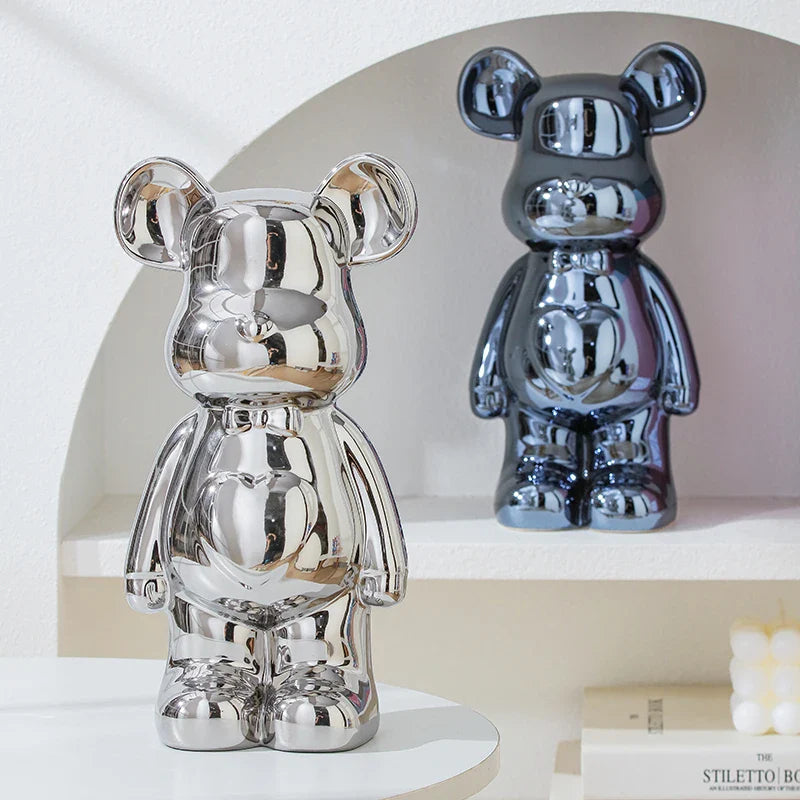 Ceramic Bear Brick Teddy Bear Sculpture Home Decor