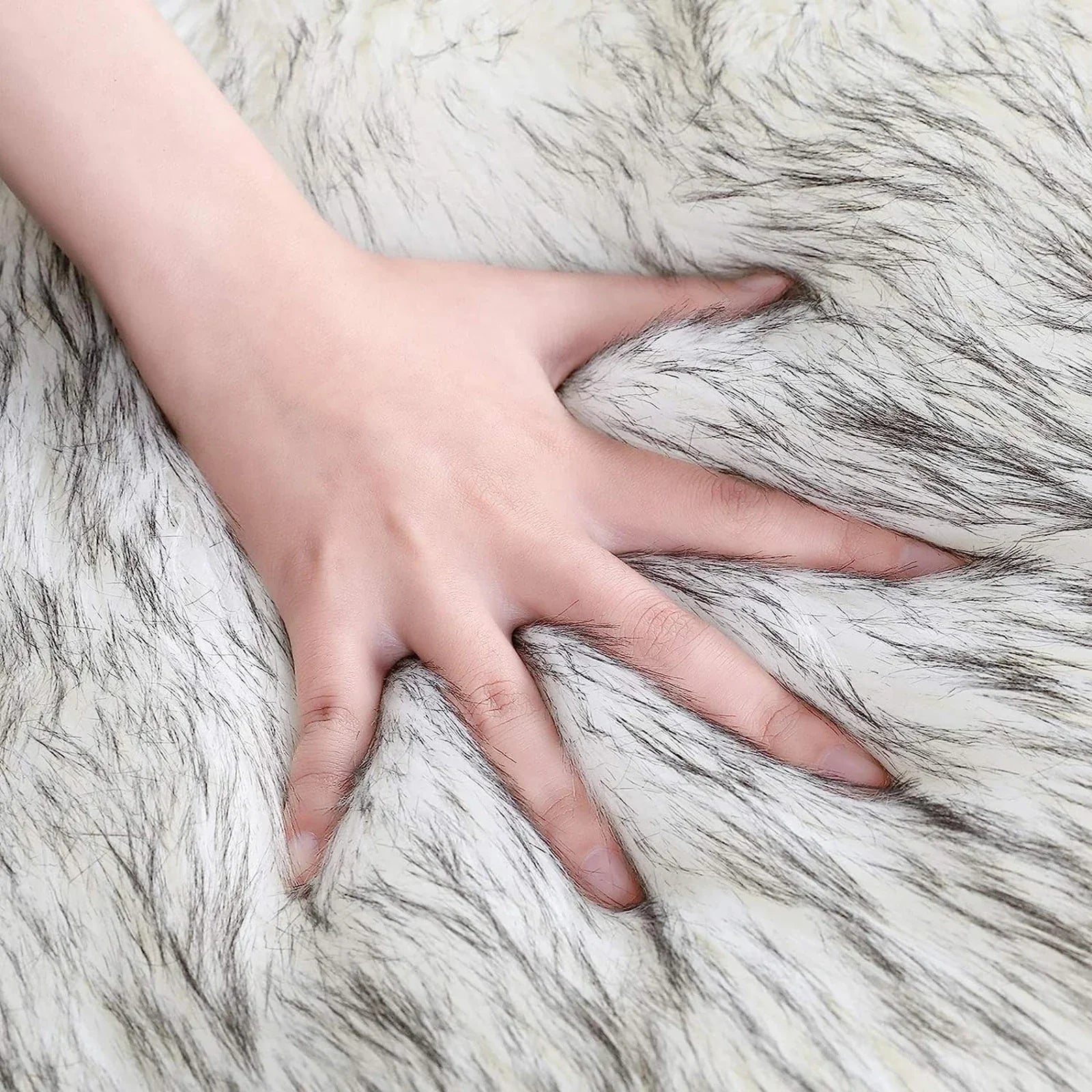 Nordic Faux Fur Reindeer Rug For Kids Play Mat