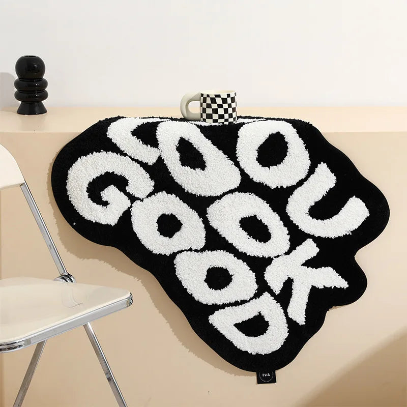 VIKAMA Anti-Slip Faux Cashmere Floor Mats for Home