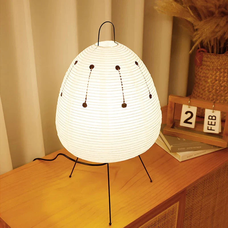 LED Table Lamp White Rice Paper Modern Design for Home
