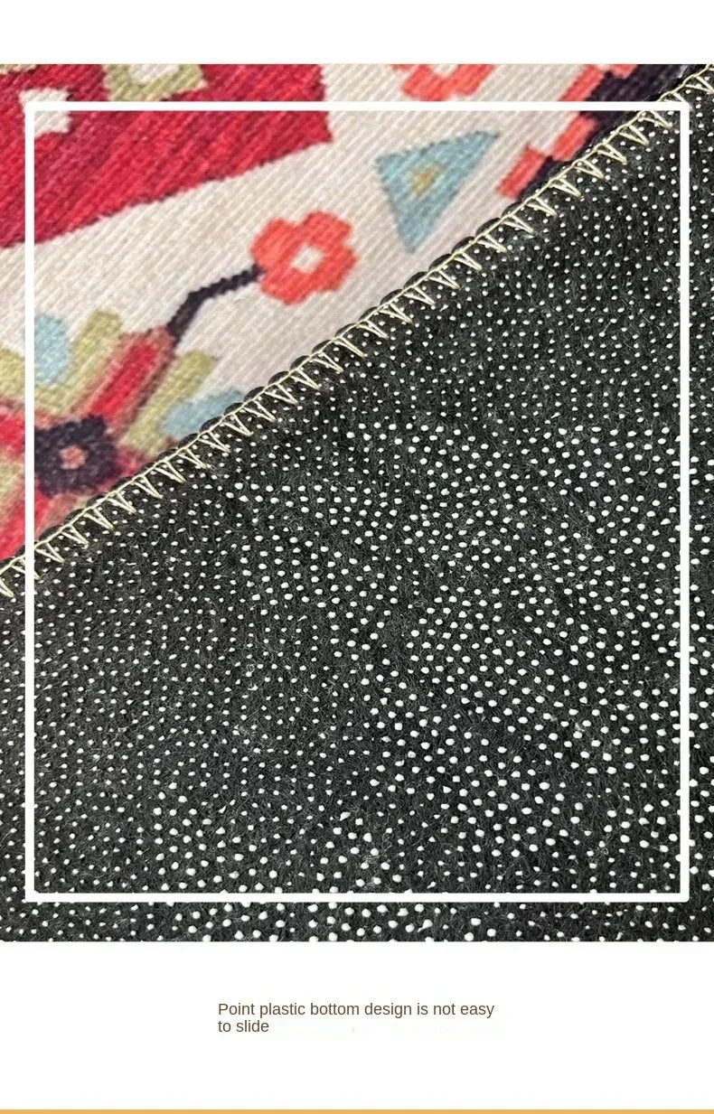 VIKAMA Bohemian Vintage Art Deco Rugs for Living Rooms