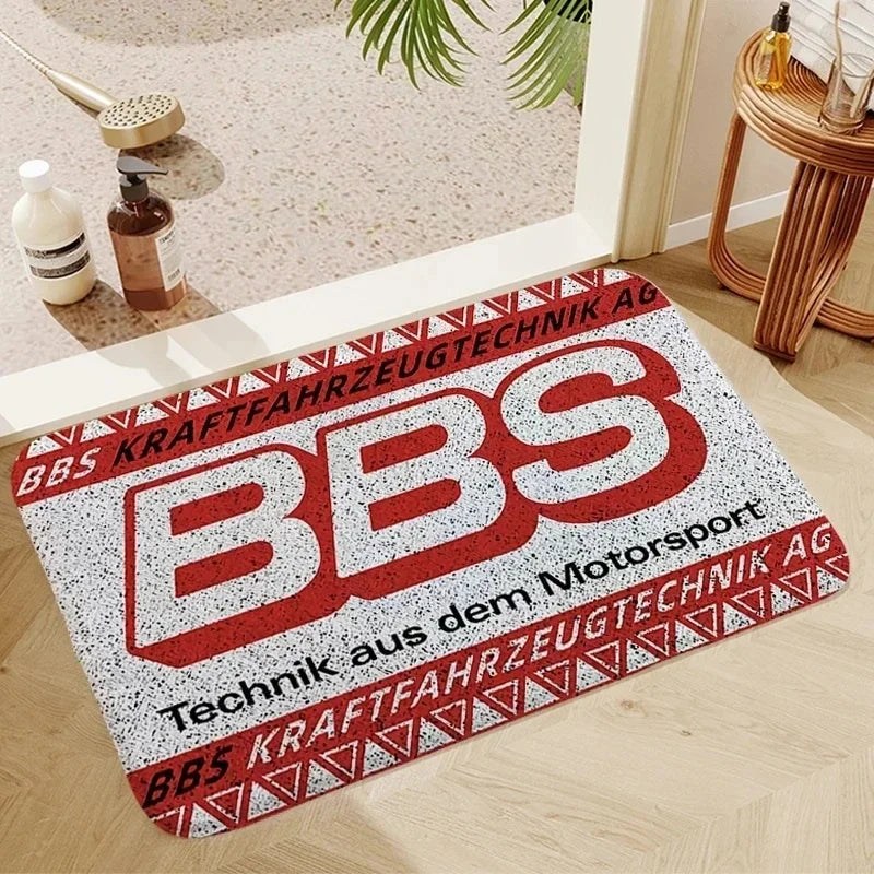 BBS Racing Kitchen Mat Polyester Doormat for Home Use