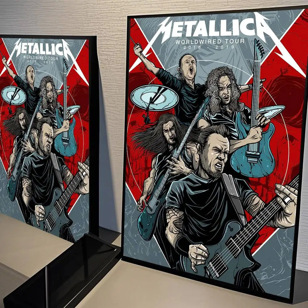 M-METALLICA Band Movie Poster Wall Sticker for Home Decor