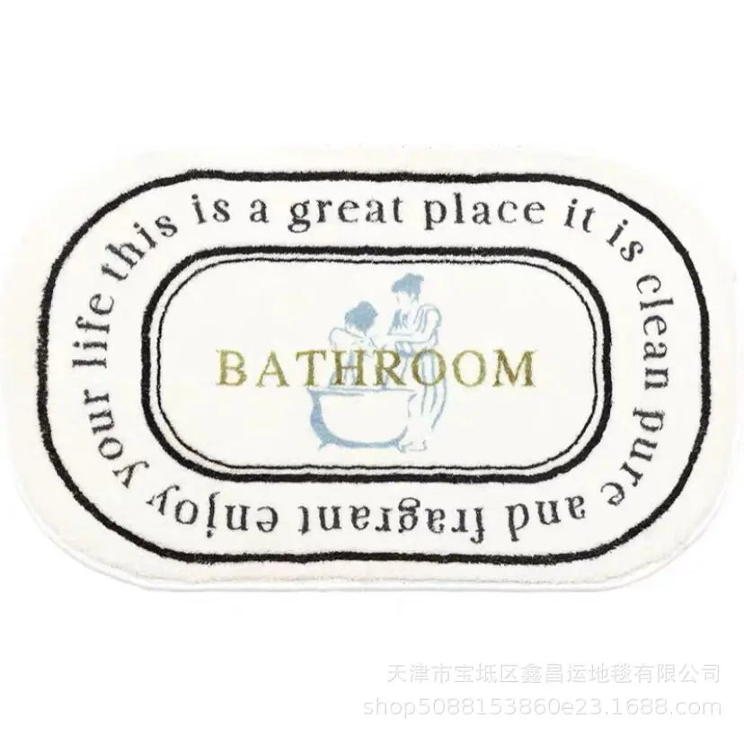 Floral Non-Slip Absorbent Bath Mat for Home Use