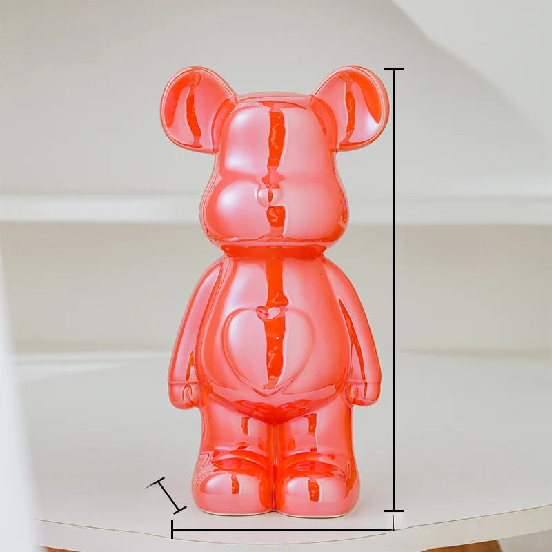 Ceramic Bear Brick Teddy Bear Sculpture Home Decor