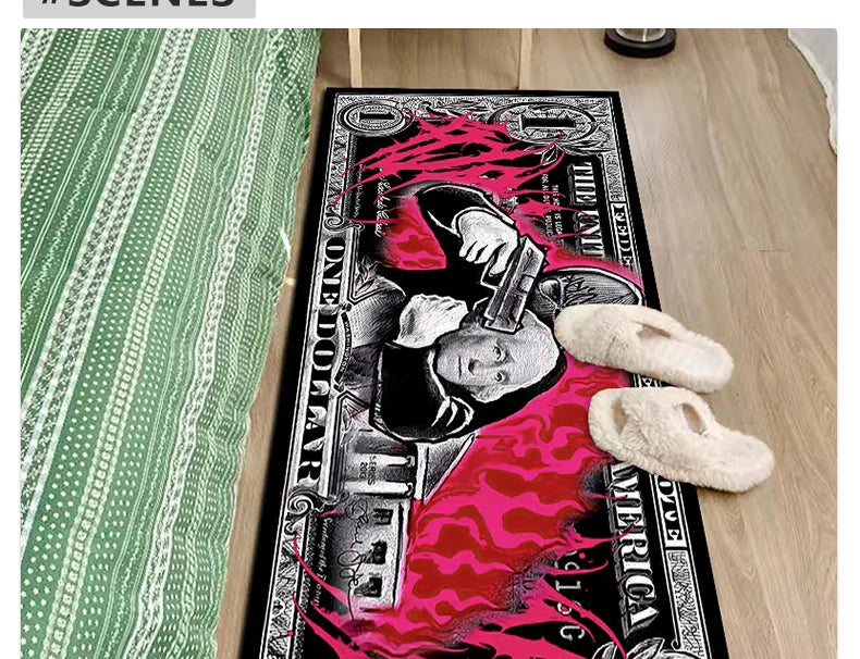 Non-slip US Dollar Bedroom Carpet Wear-resistant Mat