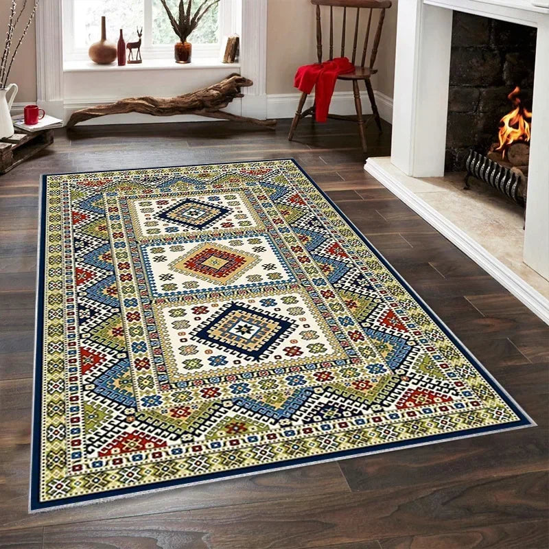 VIKAMA Bohemian Vintage Art Deco Rugs for Living Rooms