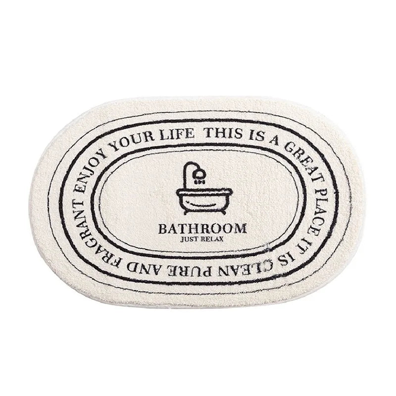 Floral Non-Slip Absorbent Bath Mat for Home Use