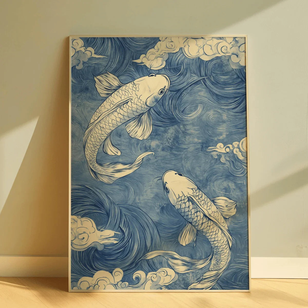 Japanese Koi Fish Canvas Print Art for Home Decor