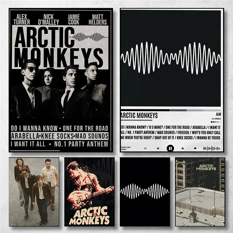 Vintage Arctic Monkeys Canvas Art Posters for Home Decor