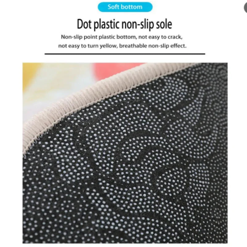 VIKAMA Non-slip Polyester Bathroom Mat for Home Decor