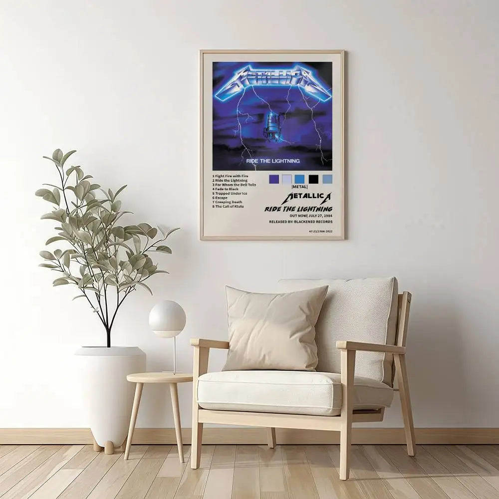 M-METALLICA Band Movie Poster Wall Sticker for Home Decor