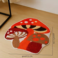 VIKAMA Mushroom-Shaped Rug for Bedroom Cozy Decor